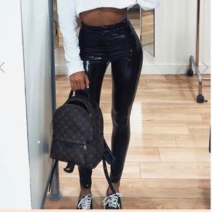 Black Vinyl Pants